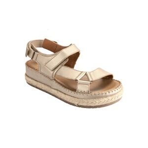 Lobo Solo Metallic Gold Platform Strappy Leather Sandals Size 9‎